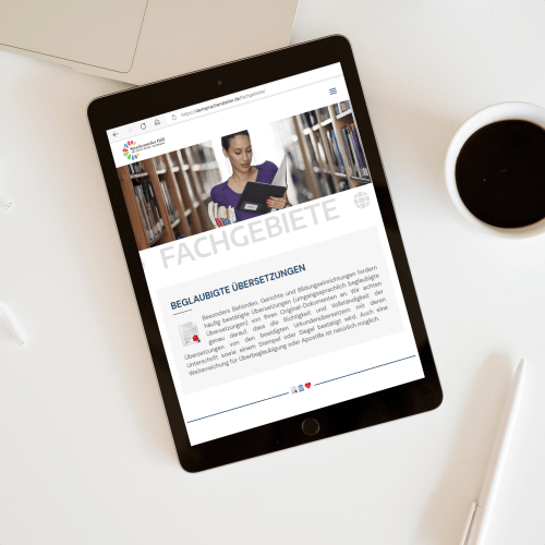 webdesign potrivit pentru tabletă