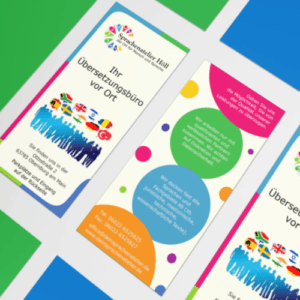 Entwurf eines Werbeflyers
